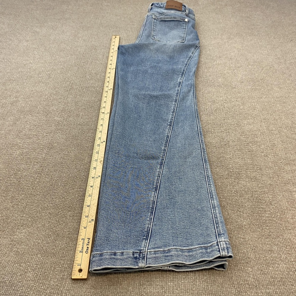 Judy Blue Wide Leg Jeans Womens 7/28 Blue Med Wash High Rise Stretch JB88766MD - Picture 10 of 13